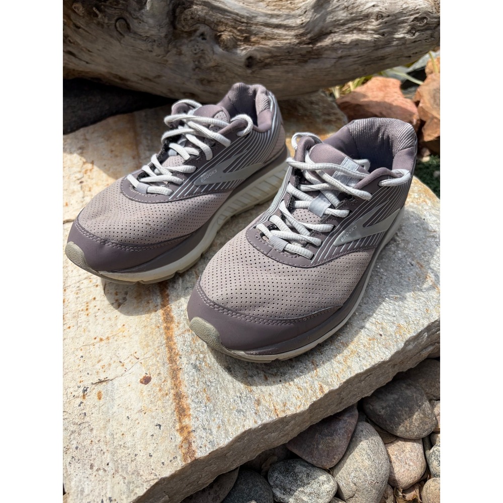 Brooks Addiction Walker Suede Womens Mauve Purple Walking Shoes 8.5 B - Picture 7 of 11
